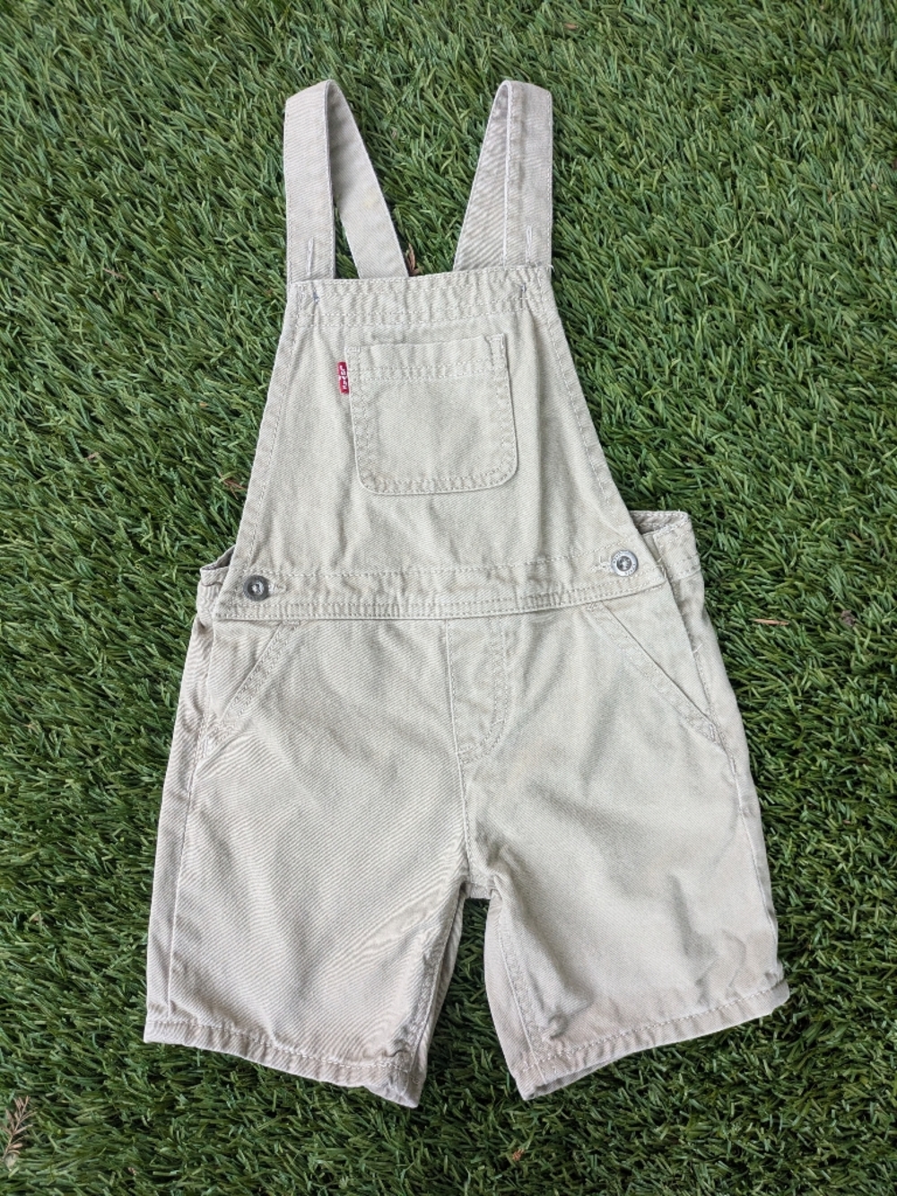 Levi's Tan Overalls with Red Logo Tab